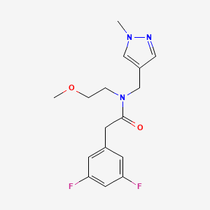 molecular formula C16H19F2N3O2 B4497816 2-(3,5-difluorophenyl)-N-(2-methoxyethyl)-N-[(1-methyl-1H-pyrazol-4-yl)methyl]acetamide 