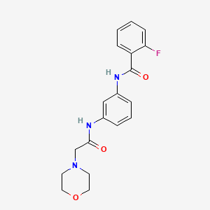 2-fluoro-N-{3-[(4-morpholinylacetyl)amino]phenyl}benzamide