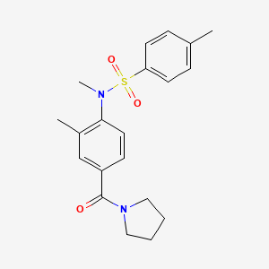 N,4-dimethyl-N-[2-methyl-4-(1-pyrrolidinylcarbonyl)phenyl]benzenesulfonamide