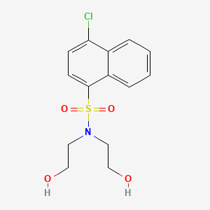 4-chloro-N,N-bis(2-hydroxyethyl)-1-naphthalenesulfonamide