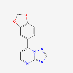 molecular formula C13H10N4O2 B4497836 7-(1,3-benzodioxol-5-yl)-2-methyl[1,2,4]triazolo[1,5-a]pyrimidine 