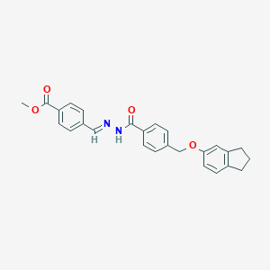 methyl 4-{(E)-[2-({4-[(2,3-dihydro-1H-inden-5-yloxy)methyl]phenyl}carbonyl)hydrazinylidene]methyl}benzoate