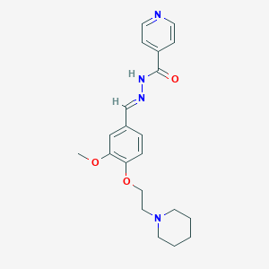 N'-{3-methoxy-4-[2-(1-piperidinyl)ethoxy]benzylidene}isonicotinohydrazide