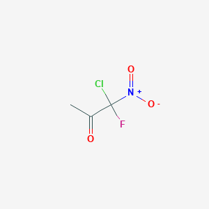 molecular formula C3H3ClFNO3 B044979 1-Chloro-1-fluoro-1-nitropropan-2-one CAS No. 125013-74-3