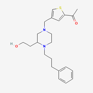 1-(4-{[3-(2-hydroxyethyl)-4-(3-phenylpropyl)-1-piperazinyl]methyl}-2-thienyl)ethanone