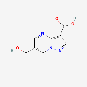 6-(1-hydroxyethyl)-7-methylpyrazolo[1,5-a]pyrimidine-3-carboxylic acid