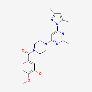 4-[4-(3,4-dimethoxybenzoyl)-1-piperazinyl]-6-(3,5-dimethyl-1H-pyrazol-1-yl)-2-methylpyrimidine