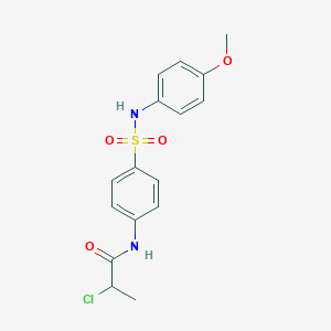 molecular formula C16H17ClN2O4S B449798 2-chloro-N-{4-[(4-methoxyanilino)sulfonyl]phenyl}propanamide 