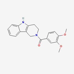 molecular formula C20H20N2O3 B4497985 2-(3,4-dimethoxybenzoyl)-1H,2H,3H,4H,5H-pyrido[4,3-b]indole 