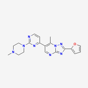 2-(2-furyl)-7-methyl-6-[2-(4-methyl-1-piperazinyl)-4-pyrimidinyl][1,2,4]triazolo[1,5-a]pyrimidine