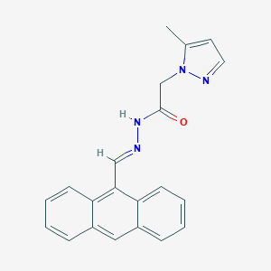 N'-(9-anthrylmethylene)-2-(5-methyl-1H-pyrazol-1-yl)acetohydrazide