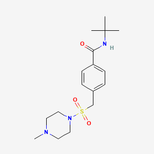 molecular formula C17H27N3O3S B4498034 N-tert-butyl-4-{[(4-methylpiperazin-1-yl)sulfonyl]methyl}benzamide 