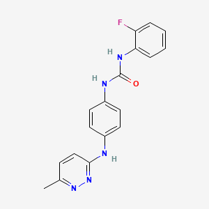 molecular formula C18H16FN5O B4498040 N-(2-fluorophenyl)-N'-{4-[(6-methyl-3-pyridazinyl)amino]phenyl}urea 