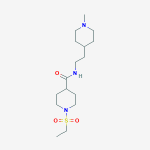 1-(ETHANESULFONYL)-N-[2-(1-METHYLPIPERIDIN-4-YL)ETHYL]PIPERIDINE-4-CARBOXAMIDE