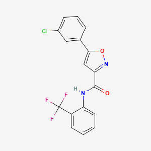 5-(3-chlorophenyl)-N-[2-(trifluoromethyl)phenyl]-3-isoxazolecarboxamide