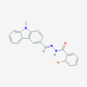 2-bromo-N'-[(9-methyl-9H-carbazol-3-yl)methylene]benzohydrazide