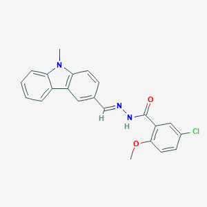 5-chloro-2-methoxy-N'-[(9-methyl-9H-carbazol-3-yl)methylene]benzohydrazide