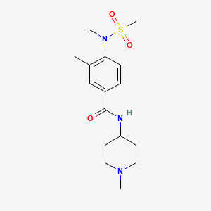 molecular formula C16H25N3O3S B4498096 3-METHYL-4-(N-METHYLMETHANESULFONAMIDO)-N-(1-METHYLPIPERIDIN-4-YL)BENZAMIDE 