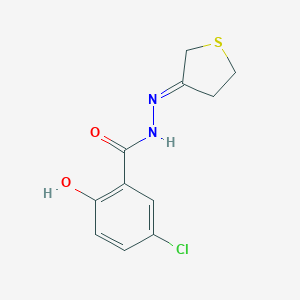 molecular formula C11H11ClN2O2S B449811 5-chloro-N'-dihydro-3(2H)-thienylidene-2-hydroxybenzohydrazide 