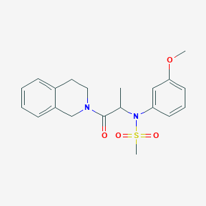 N-[2-(3,4-dihydro-2(1H)-isoquinolinyl)-1-methyl-2-oxoethyl]-N-(3-methoxyphenyl)methanesulfonamide