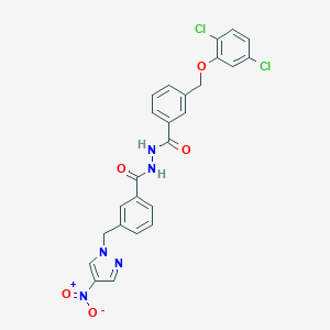 3-[(2,5-dichlorophenoxy)methyl]-N'-({3-[(4-nitro-1H-pyrazol-1-yl)methyl]phenyl}carbonyl)benzohydrazide