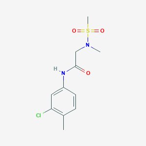 N-(3-chloro-4-methylphenyl)-2-[methyl(methylsulfonyl)amino]acetamide