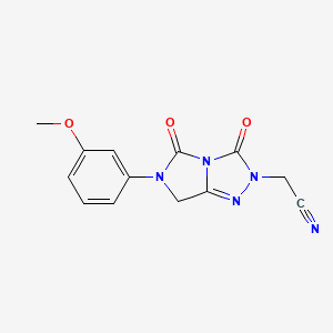 [6-(3-methoxyphenyl)-3,5-dioxo-6,7-dihydro-3H-imidazo[5,1-c][1,2,4]triazol-2(5H)-yl]acetonitrile