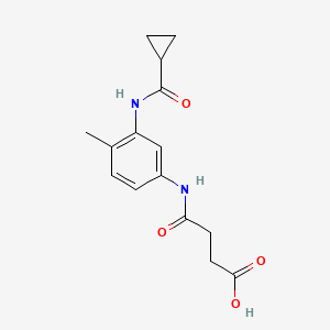 4-({3-[(cyclopropylcarbonyl)amino]-4-methylphenyl}amino)-4-oxobutanoic acid