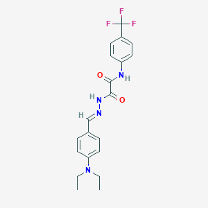 2-{2-[4-(diethylamino)benzylidene]hydrazino}-2-oxo-N-[4-(trifluoromethyl)phenyl]acetamide