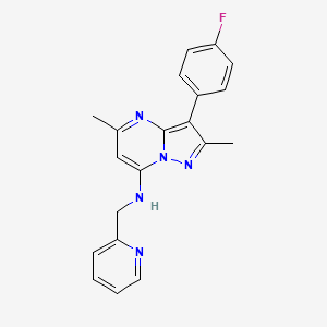 3-(4-fluorophenyl)-2,5-dimethyl-N-(pyridin-2-ylmethyl)pyrazolo[1,5-a]pyrimidin-7-amine