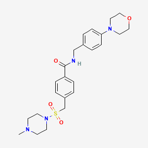 4-{[(4-METHYLPIPERAZIN-1-YL)SULFONYL]METHYL}-N-{[4-(MORPHOLIN-4-YL)PHENYL]METHYL}BENZAMIDE