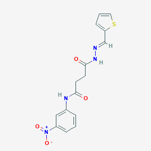 N-{3-nitrophenyl}-4-oxo-4-[2-(2-thienylmethylene)hydrazino]butanamide
