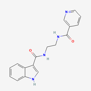 molecular formula C17H16N4O2 B4498162 N-{2-[(pyridin-3-ylcarbonyl)amino]ethyl}-1H-indole-3-carboxamide 