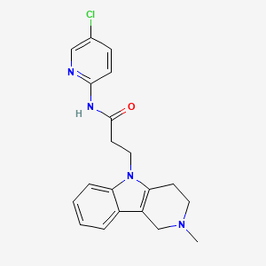 N-(5-chloro-2-pyridinyl)-3-(2-methyl-1,2,3,4-tetrahydro-5H-pyrido[4,3-b]indol-5-yl)propanamide