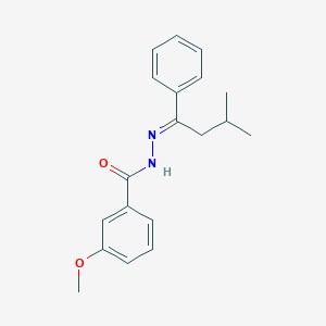 molecular formula C19H22N2O2 B449820 3-methoxy-N'-(3-methyl-1-phenylbutylidene)benzohydrazide 