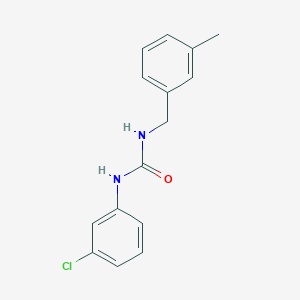 molecular formula C15H15ClN2O B4498206 3-(3-CHLOROPHENYL)-1-[(3-METHYLPHENYL)METHYL]UREA 