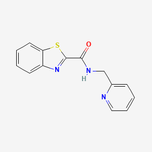 N-(pyridin-2-ylmethyl)-1,3-benzothiazole-2-carboxamide