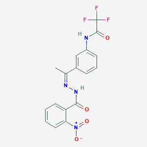 2,2,2-trifluoro-N-[3-(N-{2-nitrobenzoyl}ethanehydrazonoyl)phenyl]acetamide
