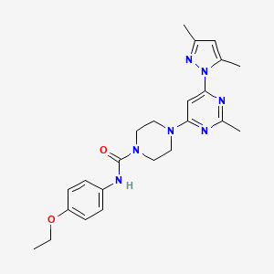 4-[6-(3,5-dimethyl-1H-pyrazol-1-yl)-2-methyl-4-pyrimidinyl]-N-(4-ethoxyphenyl)-1-piperazinecarboxamide