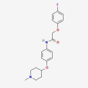 2-(4-fluorophenoxy)-N-{4-[(1-methylpiperidin-4-yl)oxy]phenyl}acetamide