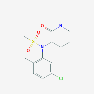 molecular formula C14H21ClN2O3S B4498277 2-[(5-chloro-2-methylphenyl)(methylsulfonyl)amino]-N,N-dimethylbutanamide 