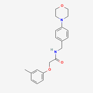 molecular formula C20H24N2O3 B4498285 2-(3-METHYLPHENOXY)-N-{[4-(MORPHOLIN-4-YL)PHENYL]METHYL}ACETAMIDE 