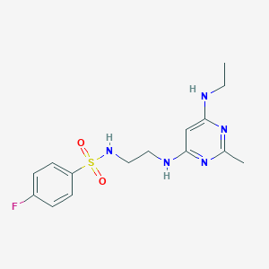 N-(2-{[6-(ethylamino)-2-methyl-4-pyrimidinyl]amino}ethyl)-4-fluorobenzenesulfonamide