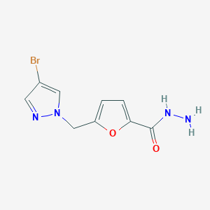 5-[(4-bromo-1H-pyrazol-1-yl)methyl]-2-furohydrazide