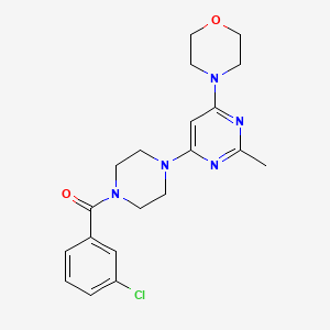 4-{6-[4-(3-Chlorobenzoyl)piperazin-1-yl]-2-methylpyrimidin-4-yl}morpholine