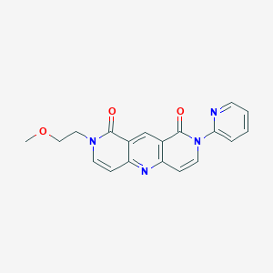 molecular formula C19H16N4O3 B4498336 2-(2-METHOXYETHYL)-8-(PYRIDIN-2-YL)-1H,2H,8H,9H-PYRIDO[4,3-B]1,6-NAPHTHYRIDINE-1,9-DIONE 