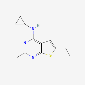 N-cyclopropyl-2,6-diethylthieno[2,3-d]pyrimidin-4-amine