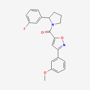 5-{[2-(3-fluorophenyl)-1-pyrrolidinyl]carbonyl}-3-(3-methoxyphenyl)isoxazole