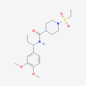 N-[1-(3,4-DIMETHOXYPHENYL)PROPYL]-1-(ETHANESULFONYL)PIPERIDINE-4-CARBOXAMIDE