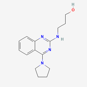 3-{[4-(1-pyrrolidinyl)-2-quinazolinyl]amino}-1-propanol